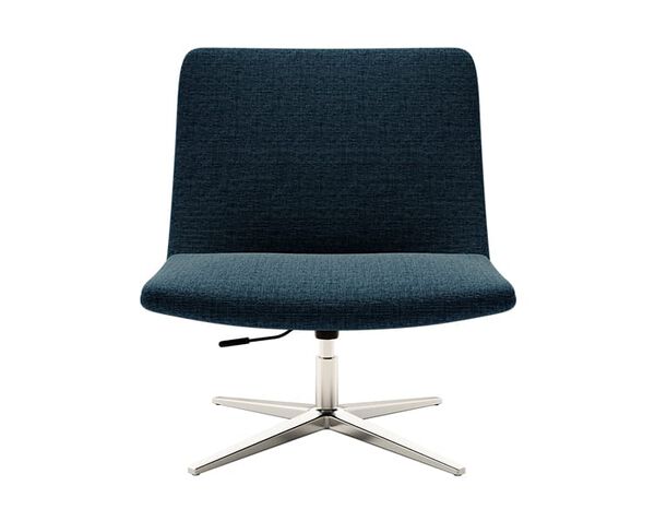 navy lounge chair on white background