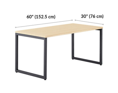 vari table 60 by 30 width 60 inches