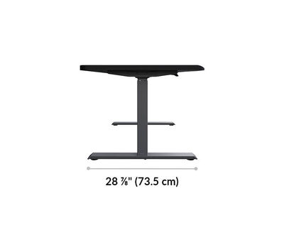 The base of the Curve Electric Standing Desk 60x30 Black is 28.88 inches deep