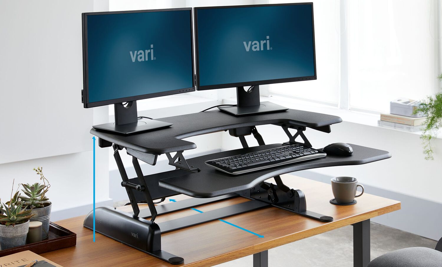 36-Inch Height Adjustable Standing Desk Converter Sit to Stand Riser  Workstation