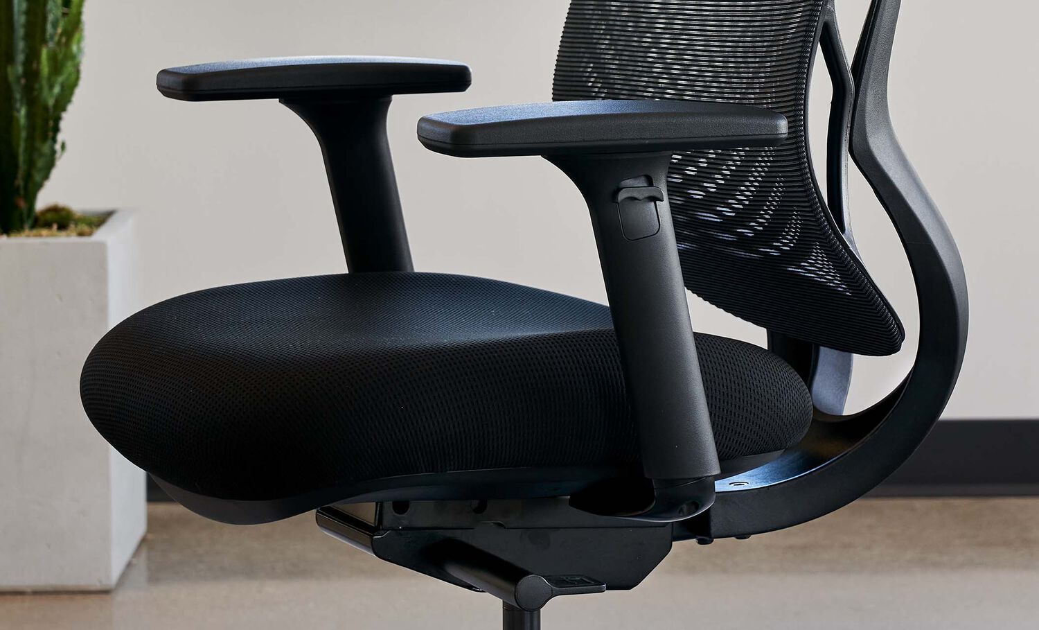 closeup view of performance task chair