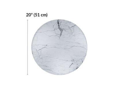 small nesting table has a 20 inch diameter