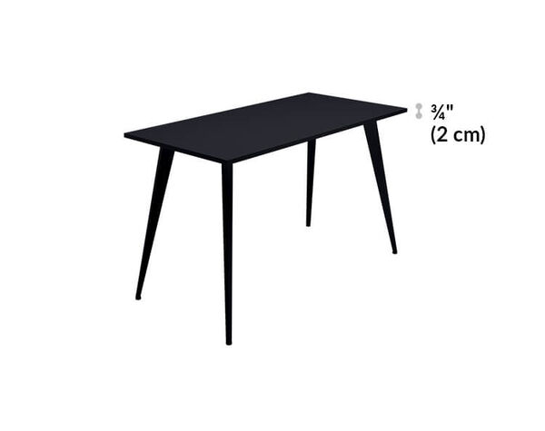 Essential Desk 48x24 Four Leg desktop thickness is three quarter inches