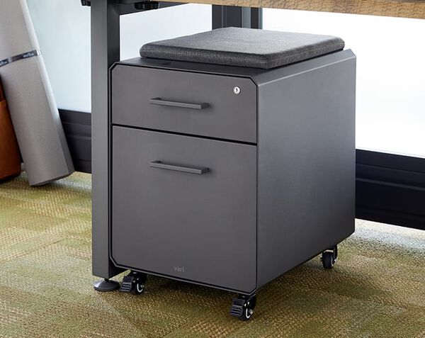 vari storage seat under desk