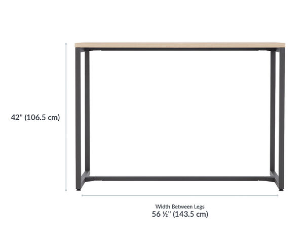 Standing Work Table height setting is 42 inches high. 