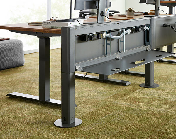 power beam in office setting with open panel 