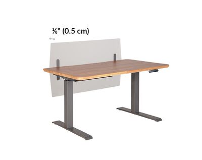 acrylic modesty panel is an eighth of an inch thick
