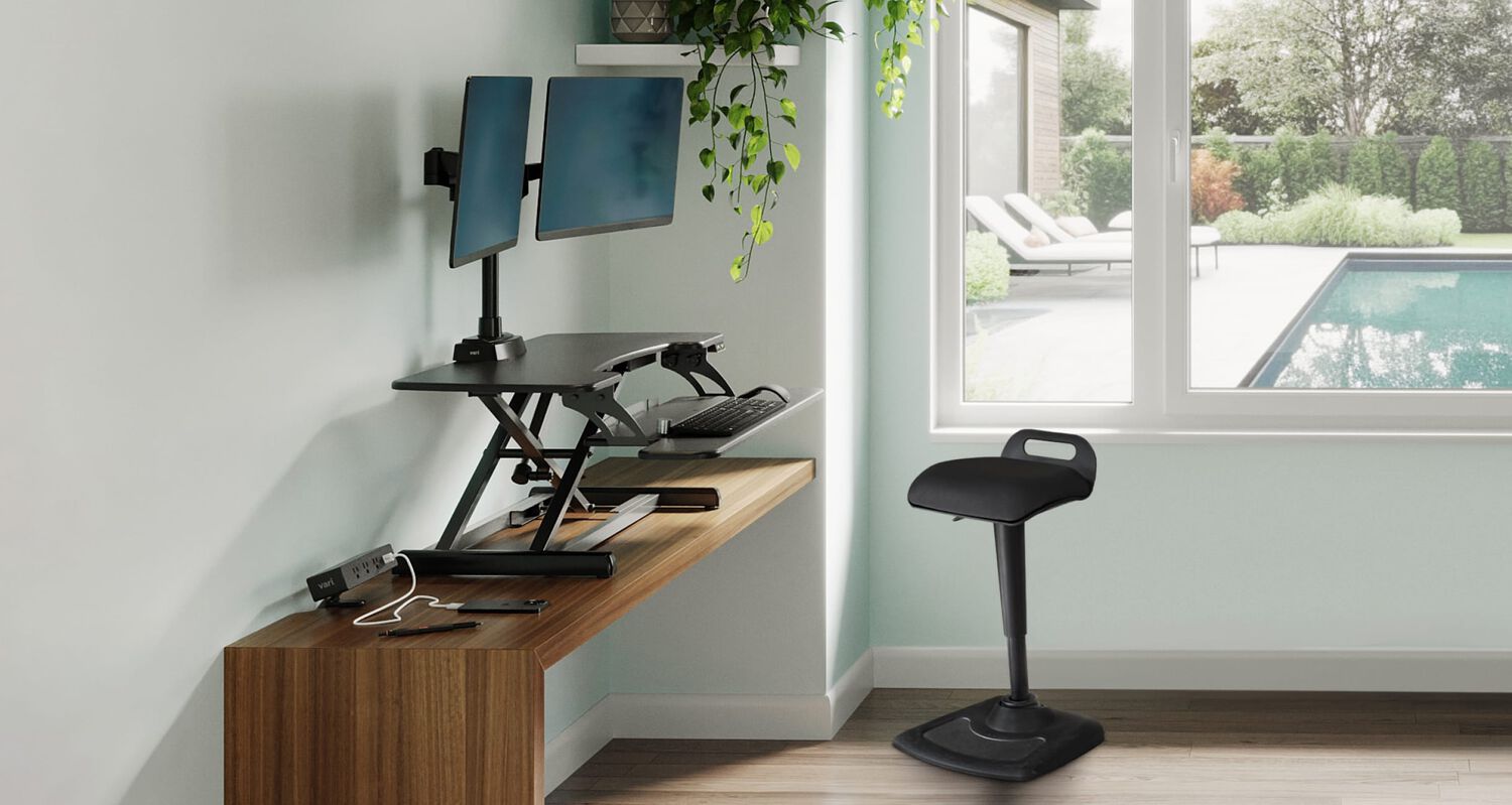 electric desktop converter with other accessories in a home office