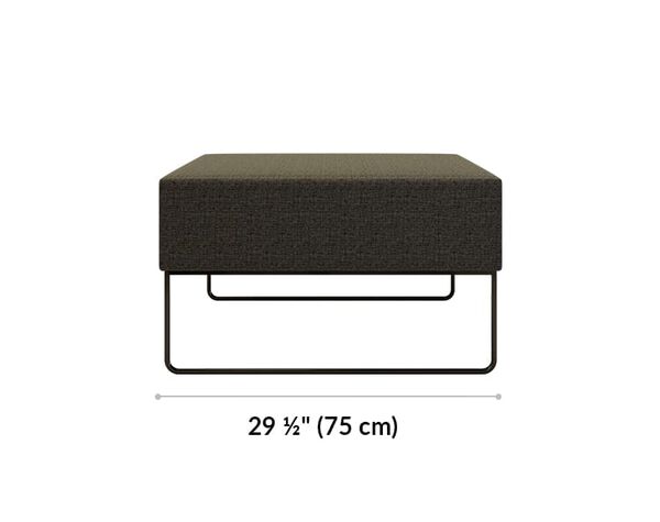 sectional ottoman is 29 and a half inches deep