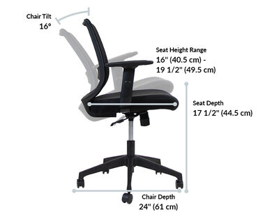 chair width is twenty six inches