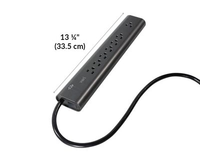 vari power strip 25 feet base width 13 and a quarter inches