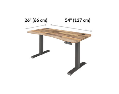 Ergo Electric Standing Desk 54x26 is 54 inches wide.