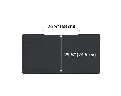 The surface of the Electric Standing Desk 60x30 Black top is 29.25 inches deep