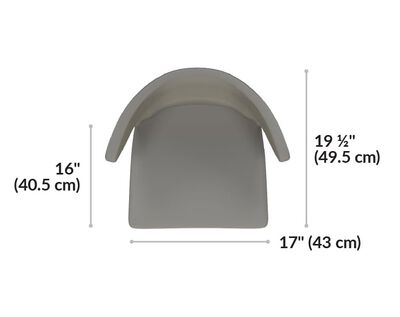 cafe chair seat is 16 inches long and 17 inches wide. total chair length is 19 and a half inches