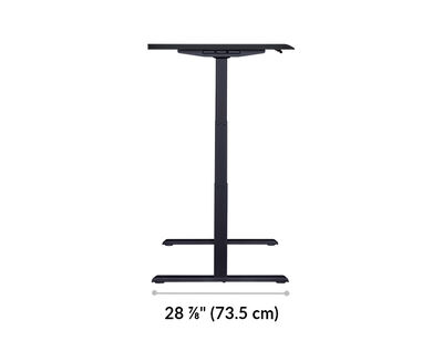 The base of the Electric Standing Desk with ComfortEdge™ 72x30 black top with black legs is 28.88 inches deep