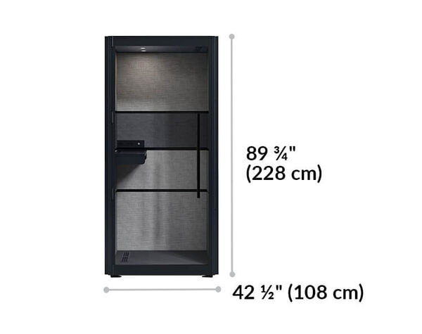 the one person privacy booth is eighty nine and three quarter inches tall
