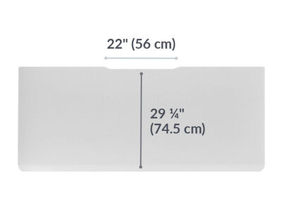 The surface of the Electric Standing Desk 72x30 White Slate top is 29.25 inches deep