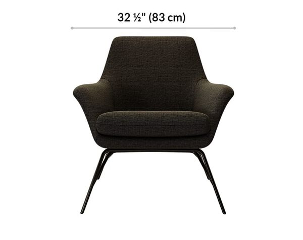 arm chair is 32 and a half inches wide