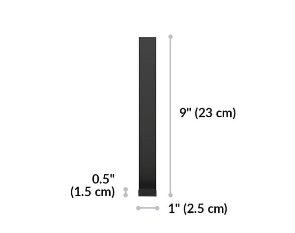 quickflex cube hook is nine inches tall