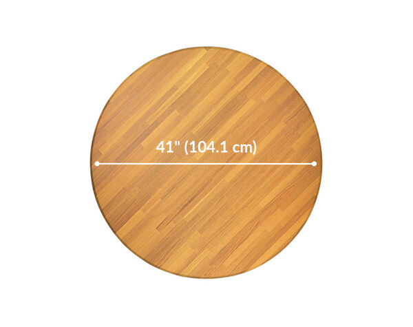 round table top is 41 inches wide