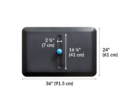 vari active mat groove width 36 inches. length 24 inches.