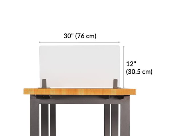 privacy panel is 30 inches wide and 12 inches high