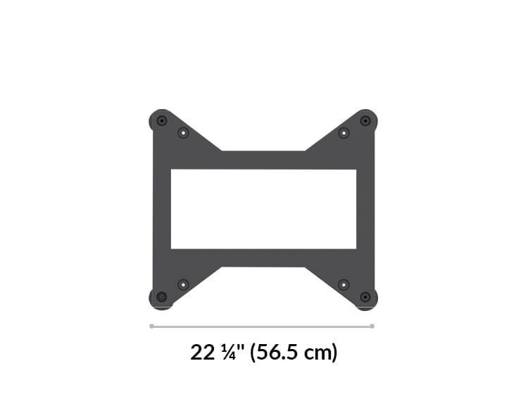 vari locker stand width 22 and a quarter inches.