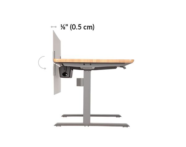 acrylic modesty panel is an eighth of an inch thick