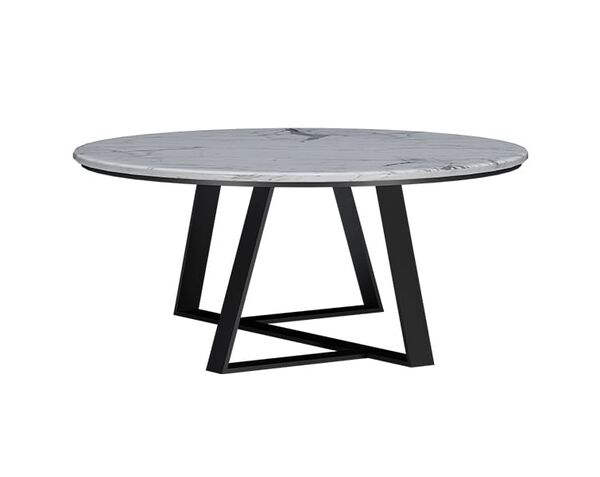 side view of large nesting table on white background