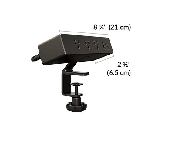 power hub is 8 and a quarter inches long