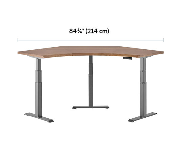 Command Center Standing Desk is 84.25 inches wide