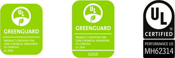 Greenguard, Greenguard Gold, UL logos