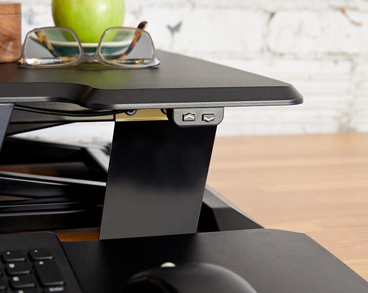 View of the electric converter's base and keyboard tray