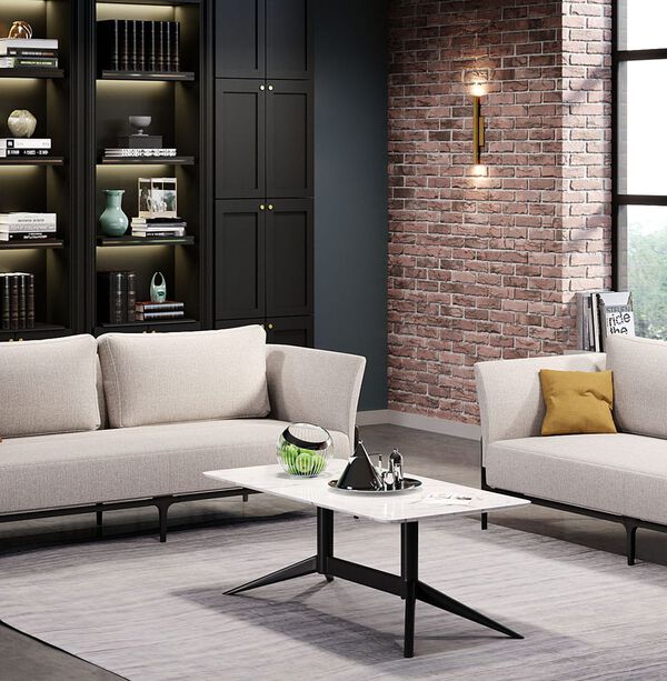 reception area with couches and a coffee table