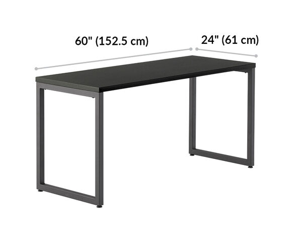 black vari table 60 by 24 width 60 inches