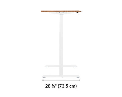 The base of the Electric Standing Desk with ComfortEdge™ 60x30 walnut is 28.88 inches deep