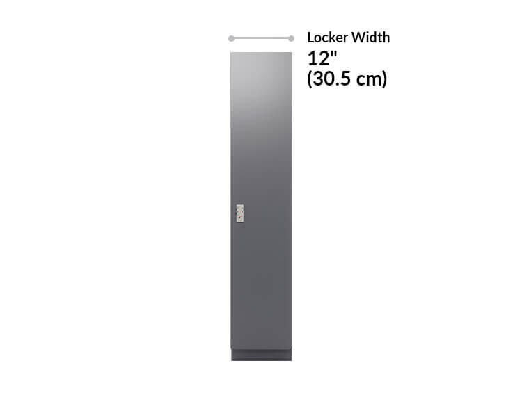 vari locker width is 12 inches