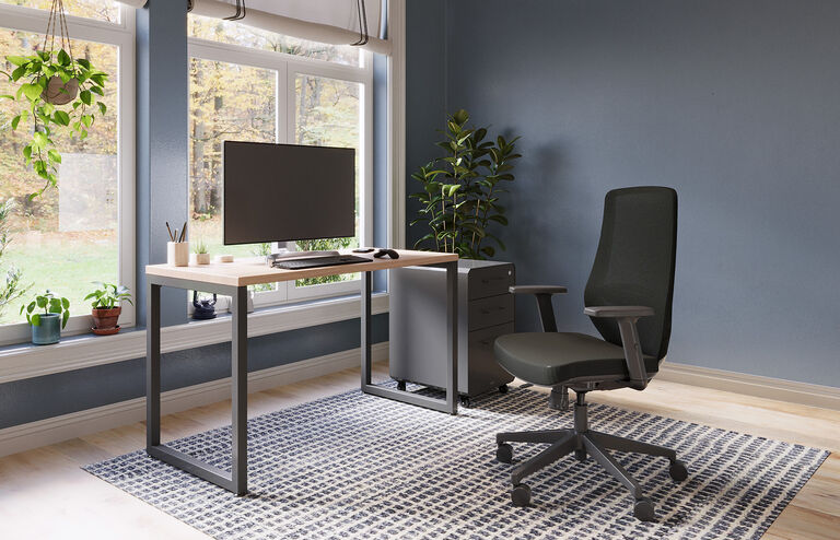 office space setup with Vari Table 48 by 24