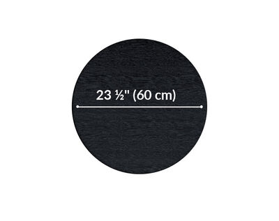 pedestal side table is 23 and a half inches wide