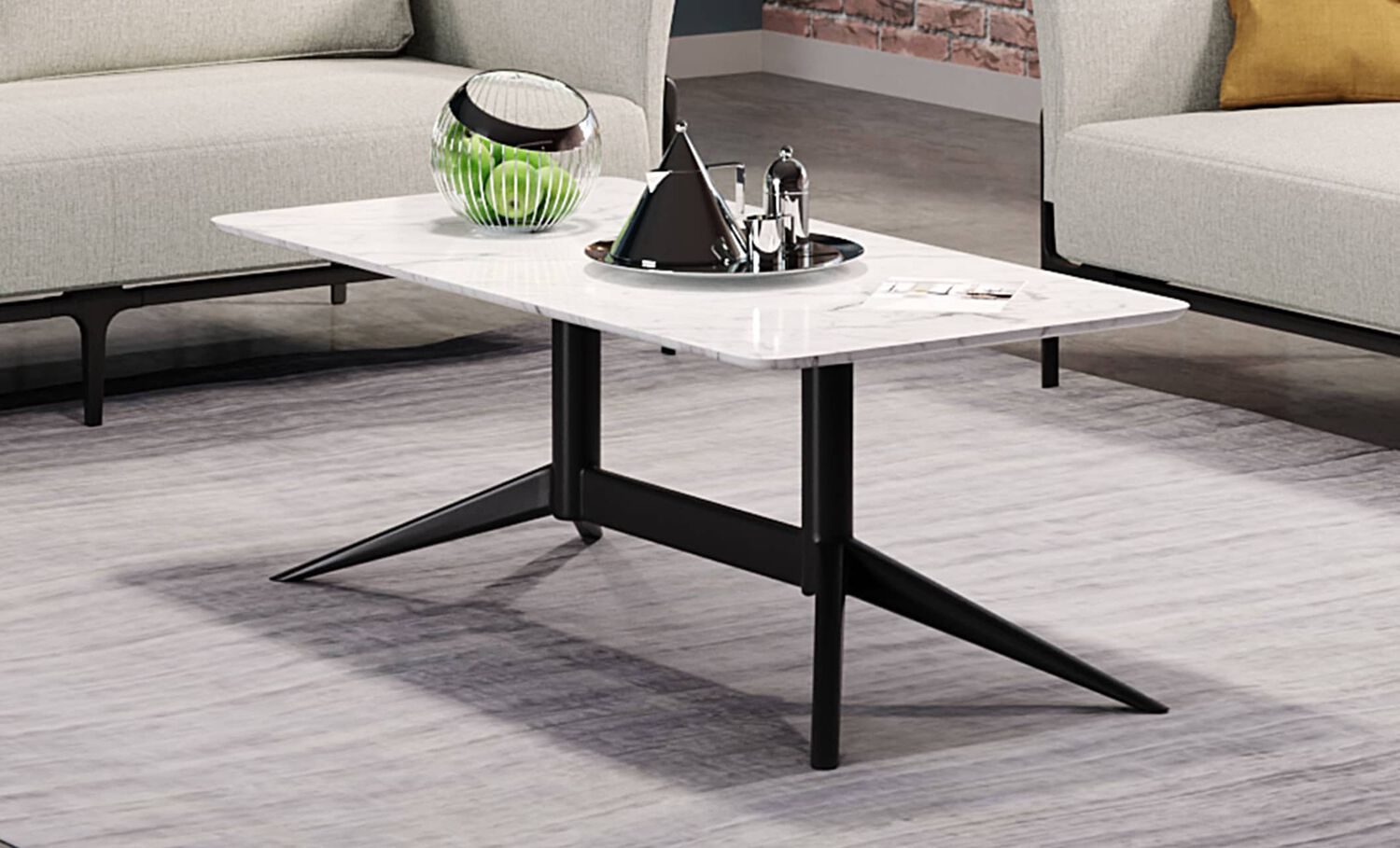 contemporary coffee table in office setting