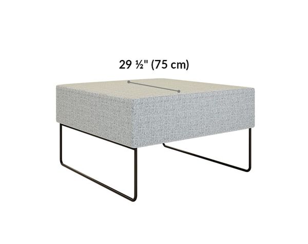 sectional ottoman depth is 29 and a quarter inches