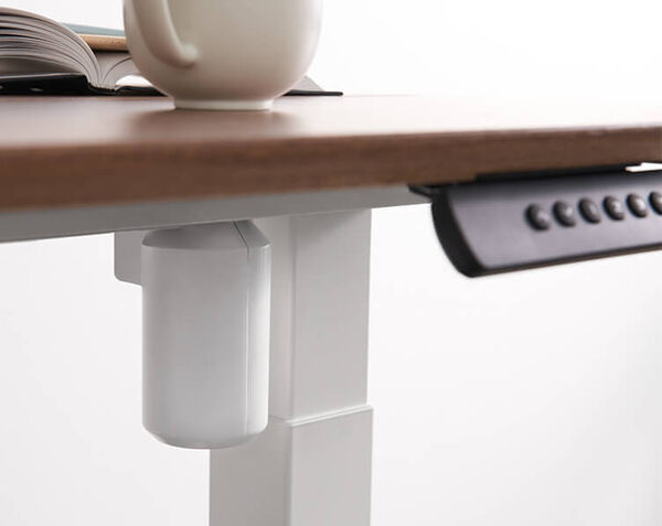 close up of motor on the essential electric standing desk split top 48x24