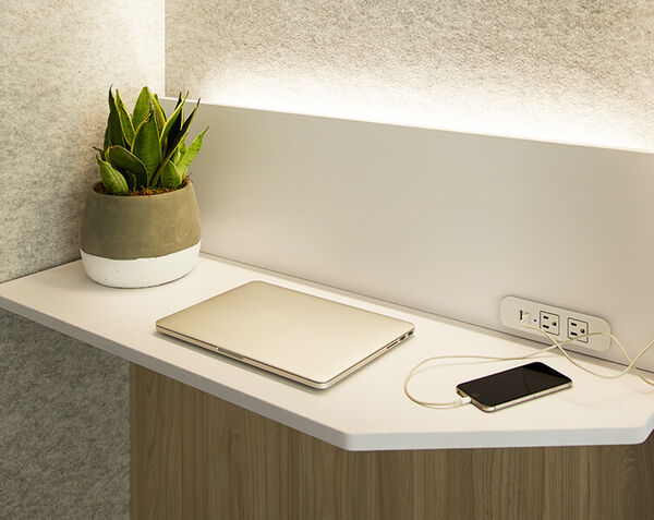 inside of privacy booth