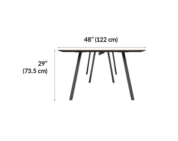 executive conference table is 29" high from floor to table top