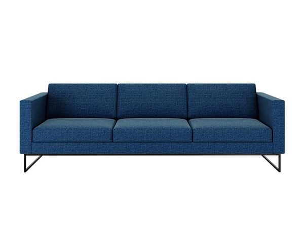 three seat sofa on white background