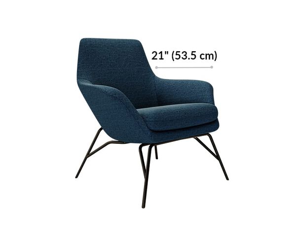 arm chair arm rest is 21 inches long