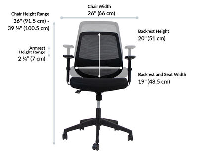 chair backrest height is twenty inches 
