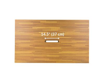 cable management slot is 14 and a half inches long