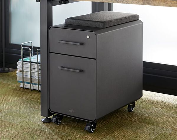 vari slim storage seat under table