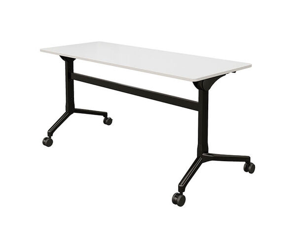 flip top training table on white background
